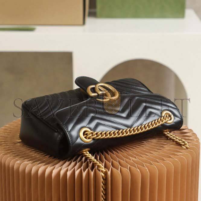 GUCCI  MARMONT SMALL MATELASSE SHOULDER BAG 443497 (26*14*7cm)